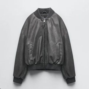 Zara washed effect bomber